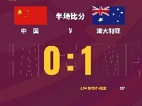 半场-洛国富表现抢眼蒋光太伤退 国足0-1落后澳大利亚