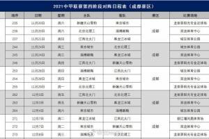 博主晒中甲第四阶段成都赛区部分赛程：11月20日正式开赛